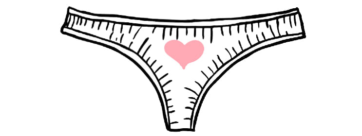 Women's Low Waist Strap Tip Panties Clear Underwear