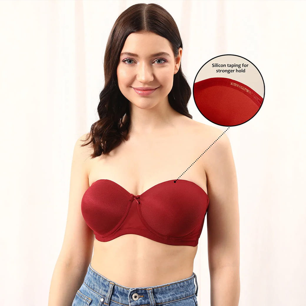 Strapless Bra for Ladies Blessed With Large Breasts | Clovia Strapless Bra for Ladies Blessed With Large Breasts | Clovia