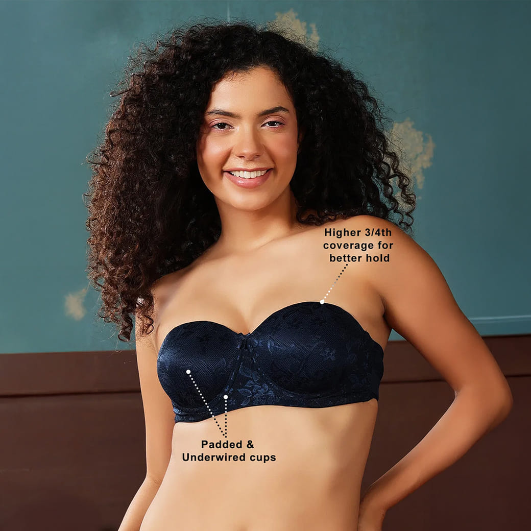 Strapless Bra for Ladies Blessed With Large Breasts | Clovia Strapless Bra for Ladies Blessed With Large Breasts | Clovia