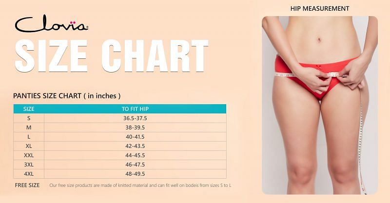 Panties size chart - Know your Correct Panty Size in Chart