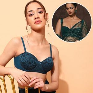 Which type of bra should I wear under padded blouses with a deep
