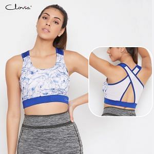Abstract Print Total Support Bra