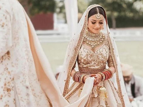 Pink Faux Georgette wedding Lehenga Choli - Latest Lehengas - New In -  Indian
